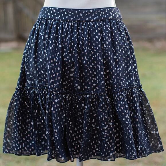Kate Spade Night Sky Dot Skirt Rich Navy Size 8 - Picture 3 of 12